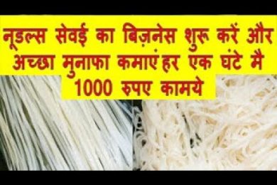 नूडल्स सेवई का बिज़नेस शुरू करें और अच्छा मुनाफा कमाएं  हर एक घंटे मै 1000 रुपए कामये  Noodles,Sevai